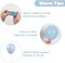 Dusty Blue & Gold Balloons – 12-Inch Latex Balloons with Retro Fog Blue, Metallic Gold, White Confetti, Perfect for Weddings, Baby Showers, Gender Reveals, and Birthday Parties